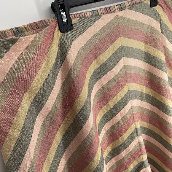 Torrid Women's Multi Shine Metallic Chevron Lurex A-Line Skirt Size 4x / 26 - Picture 2 of 11